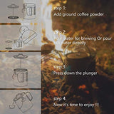 Boundless Voyage Taza de café de titanio al aire libre de prensa francesa olla de camping olla de cocina olla de viaje capacidad 750 ml máx. Ti1581A