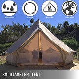 QXWJ Yurt Tents Bell Tent Oxford Cloth 4-Temporada Impermeable Pirámide Tienda Tienda Familia Teepee Campaña Camping con Agujero Estufa for Caza Al Aire Libre Glamping