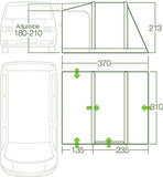 Lichfield California Drive-Away Air Awning - Excalibur, bajo