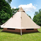Ballsea Tienda de campaña para 4 Personas, Tienda Hexagonal, Hecha de Tela Oxford, Suelo de PVC, Transpirable e Impermeable 3,5 x 2,5 x 2,1m