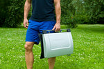 Campingaz 600 SG, estufa de camping con parrilla y soporte, cocina de gas compacta para exteriores, quemadores con protección contra el viento, tiempo de cocción extra rápido, almacenamiento compacto