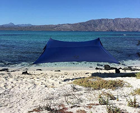 Neso Tienda de campaña Tents Beach con Ancla de Arena, toldo portátil Sunshade - 2.1m x 2.1m - Esquinas reforzadas patentadas(Azul Marino)
