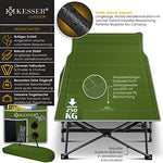 KESSER® Cama plegable plegable para camping con bolsa de transporte + bolsillo lateral de 190 x 67 x 35 cm hasta 250 kg, tubo de metal 600D, tela Oxford estable, portátil, viaje cómodo