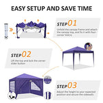 COBIZI Carpa de jardín 3x3m Cenador Plegable Gazebo Impermeable con 4 Paredes, Protección UV 50+, Ajustable en Altura, Pabellon de Jardin Plegable Event Shelter para Patio/Camping/Playa/Fiestas