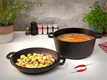 Hanseküche Olla de hierro fundido ya quemada con diámetro de 26 cm
