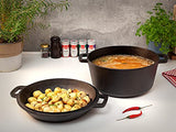 Hanseküche Olla de hierro fundido ya quemada con diámetro de 26 cm