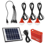 Generador de Energia Solar Portátil Fuente De Alimentación De Emergencia Paneles Solares 4W Batería Recargable USB 3.7 V Energía Solar Led Bombilla