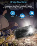Cargador Solar 26800mAh, Power Bank Solar con 2 Salidas USB y 1 Entrada Micro USB, Impermeable Batería Externa con 4 Paneles Solar Linterna LED para iPhone Android Tabletas Cámara Viajes Camping