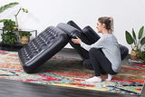 Bestway 75054 Sofá multiusos, 188 x 152 x 64 cm, PVC, negro, 74 x 60 x 25 pulgadas