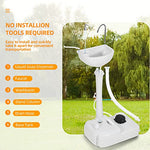 YITAHOME Estación de lavado de manos portátil para fregadero con soporte de lavabo de 17 L, ruedas enrollables, dispensador de jabón, toallero, para exteriores, viajes, jardín, lugar de trabajo