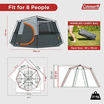 Octógono Coleman con Grandes ventanales, con Vista panorámica de 360°, Robusta construcción de Postes de Acero, Lona Impermeable Totalmente integrada, fácil de Montar, 100% Impermeable.