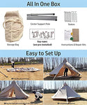 Ballsea Tienda de campaña para 4 Personas, Tienda Hexagonal, Hecha de Tela Oxford, Suelo de PVC, Transpirable e Impermeable 3,5 x 2,5 x 2,1m