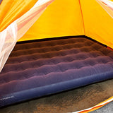 Colchón de Aire Doble Flocado Milestone Camping - Azul