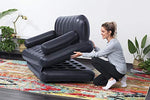 Bestway 75054 Sofá multiusos, 188 x 152 x 64 cm, PVC, negro, 74 x 60 x 25 pulgadas