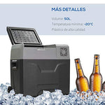 HOMCOM - Nevera Portátil 50L Termoeléctrica 12/24V/230V