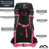 MONTIS WILDNATURE 38L, Mochila para deportes / senderismo, protección contra la lluvia, suficiente espacio para excursiones de senderismo más largas, adecuada como mochila para ciclismo (38L - Baya)