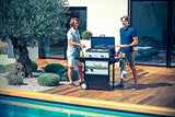 CAMPINGAZ Blue Flame LX - Barbacoa de Gas con Placa esmaltada y 2 quemadores de Acero, Parrilla de Mesa con tecnología BlueFlame para Parrilla mediterránea a la Plancha, Gris