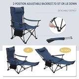 WOLTU Set de 2 Silla Camping Sillas Plegables, Silla de Acampada Portátil, Ligera para Picnic, Playa, Jardín, Pesca, con Portavasos, Azul