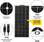Placa Solar de 100W semiflexible ideal para la energía solar al aire libre, embarcaciones, camping, caravanas o autocaravanas