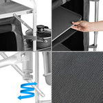 TecTake 800585 - Cocina de Camping, Aluminio, Ligera, Plegable - Varios Modelos (Tipo 1 | No. 402919)