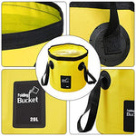 AUTOPkio Cubo Plegable 20L - Cubo Plegable portátil Portador de Agua Contenedor de Lavado para Acampar Senderismo Pesca Viajes (Amarillo)