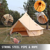 QXWJ Yurt Tents Bell Tent Oxford Cloth 4-Temporada Impermeable Pirámide Tienda Tienda Familia Teepee Campaña Camping con Agujero Estufa for Caza Al Aire Libre Glamping