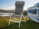 Juego de 2 sillas de camping XXL acolchadas, plegables y ligeras, sillón de relax con comodidad