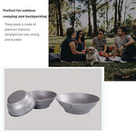 Cuenco y Plato de Titanio para Acampar al Aire Libre Utensilios de Cocina con Bolsa de Transporte