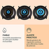 Klarstein Camping Gas, Cocina de Gas Butano Portátil, Cocina Campin para Interior y Exterior, Hornillo con Tubo para Viajes y Acampadas, Sin Batería, Acero Inoxidable, 2 Quemadores, con reductor