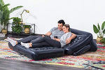 Bestway 75054 Sofá multiusos, 188 x 152 x 64 cm, PVC, negro, 74 x 60 x 25 pulgadas