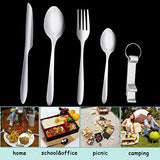 ZKSM Cubiertos para Camping, Set de Cubiertos para Acampar de Acero Inoxidable con Estuche de Neopreno, Juegos de Cubiertos Ideales para Acampar, Picnic, Festivales y Viajes（5pcs）