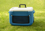 Coleman Cool Box 50 QT Poly-Lite Malla con Ruedas, Capacidad de 47 litros, Gran Capacidad de Alto Rendimiento con Ruedas, Caja de Hielo para Bebidas