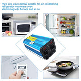 Inversor de Corriente Onda Sinusoidal Pura 3000W/6000W Convertidor 12V a 220V 230V con Control Remoto Salidas de AC Dobles & Pantalla 2 LED