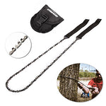 Overmont Sierra de Cadena de Cable Mano Manual (130cm-48dientes) Kit de Supervivencia para Camping Senderismo al Aire Libre con Bolsillo