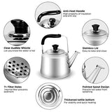 Odoland Kit de Hervidor de Agua y Tazas con 3 litros Hervidor de Té o Café y 4 x Tazas de 260 ml, Hervidor de Camping Senderismo Picnic en Acero Inoxidable Ligero y Resistente