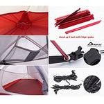 Naturehike Cloud-up 2 Tienda de Campaña Ultraligera para 2 Personas - Tienda Impermeable de Doble Capa para Trekking, 4 Estaciones(Naranja)