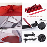 Naturehike Cloud-up 2 Tienda de Campaña Ultraligera para 2 Personas - Tienda Impermeable de Doble Capa para Trekking, 4 Estaciones(Naranja)