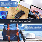 PowerBank Solar 30000mAh Qi Wireless External Battery Cargador portátil USB C Power Bank con Linterna LED, 3 entradas y 2 Salidas Cargador Solar Compatible con Smartphone, Tableta etc.