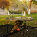 Tostadora portátil Plataforma de Camp tostadora del Pan Plegable 4 Pedazo Placa Pan De Para Acampar al Aire Libre, Estufa de Gas