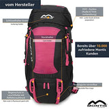 MONTIS WILDNATURE 38L, Mochila para deportes / senderismo, protección contra la lluvia, suficiente espacio para excursiones de senderismo más largas, adecuada como mochila para ciclismo (38L - Baya)