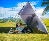 Hasika Awning Camper Trailer Roof Top Family Tent for Beach Camping SUV, MPV, Hatchback and Sedan Anti-UV Tents for Camping 6 Person by