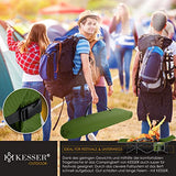 KESSER® Cama plegable plegable para camping con bolsa de transporte + bolsillo lateral de 190 x 67 x 35 cm hasta 250 kg, tubo de metal 600D, tela Oxford estable, portátil, viaje cómodo