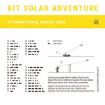 Solar Brother - Adventure Kit - Fuego Solar y pirograbador - Código Morse - Iniciador de Fuego FIRECARD + Espejo SREFLECT + Bolsa Protectora Amarilla
