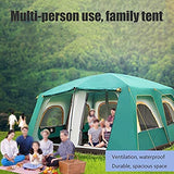 JLDNC Camping al Aire Libre Tienda de campaña, 7-10 Persona Familiares Grandes Tiendas de campaña Impermeable a Prueba de Viento surgen la Tienda de excursión Que acampa,Green