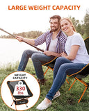 Sportneer Silla de Camping, portátil, Ligera, Plegable, hasta 150 kg, para mochileros, Senderismo, picnics, Peces, 2 Pack