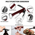 Odoland 8 Piezas Kit de Cubiertos para Camping, Juego de Utensilios para Picnic, Cubiertos de Cocina para Acampar, Tenedor Cucharas, Cuchillo, Abridor de Vino, Plato, Azul