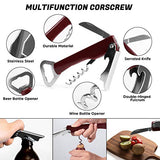 Odoland 8 Piezas Kit de Cubiertos para Camping, Juego de Utensilios para Picnic, Cubiertos de Cocina para Acampar, Tenedor Cucharas, Cuchillo, Abridor de Vino, Plato, Azul