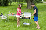 Campingaz 600 SG, estufa de camping con parrilla y soporte, cocina de gas compacta para exteriores, quemadores con protección contra el viento, tiempo de cocción extra rápido, almacenamiento compacto