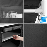 TecTake 800747 Cocina de Camping, Aluminio, Plegable para Exteriores, Patas Ajustables, Compartimentos, Negro, Incl. Bolsa de Transporte - Varios Modelos (Tipo 4 | No. 403347)