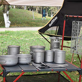 Taza de Titanio Portátil para Camping, Senderismo, Cocina, pícnic 350 ml / 450 ml